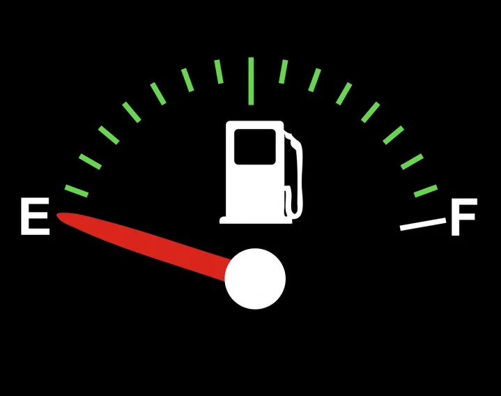 a close up of a fuel gauge on a black background, a digital rendering, flat color, vacation photo, vectorised, inside a gas station