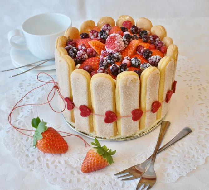 a cake sitting on top of a white table, inspired by Wolfgang Letti, trending on pixabay, elaborate composition, summer morning, japanese, stock photo