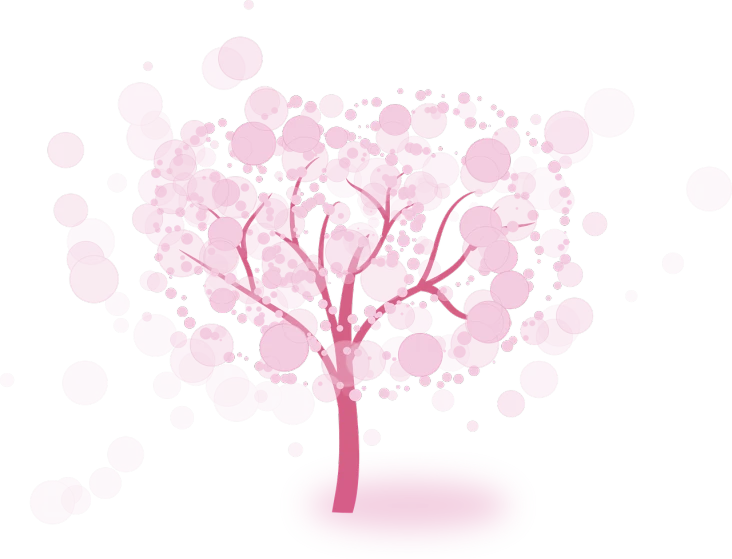 a pink tree with lots of bubbles coming out of it, a raytraced image, inspired by Cherryl Fountain, sakura haruno in slug sage mode, with a black background, ambient occlusion:3, baloons