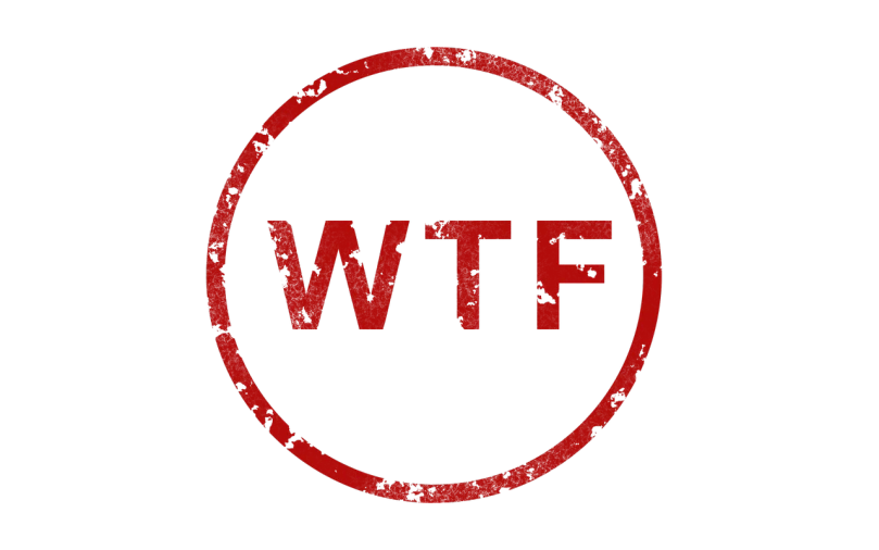 a red circle with the word wtf in it, terrifying!!!, logos, horror”