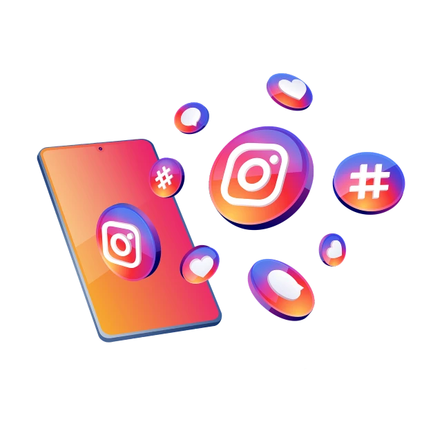 a phone with social icons coming out of it, a digital rendering, trending on instagram, dark vibrant colors, glossy design, platforms, ad image