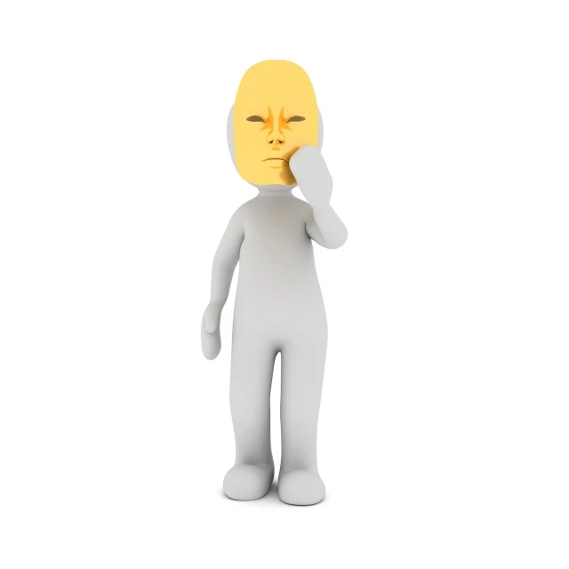 a person that is talking on a cell phone, a 3D render, inspired by Yue Minjun, minimalism, golden mask, doing a thumb up, with white skin, npc talking