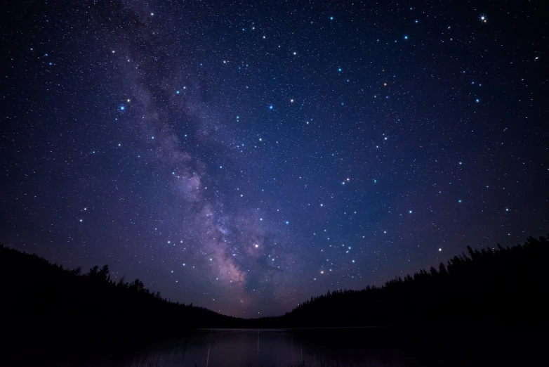 a night sky filled with lots of stars, by Jacob Kainen, shutterstock, lake, minn, the milk way up above, earth seen on the dark sky