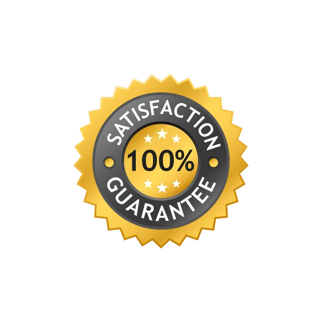 a satisfaction badge on a black background, hurufiyya, high quality graphics, image, 100, artifact