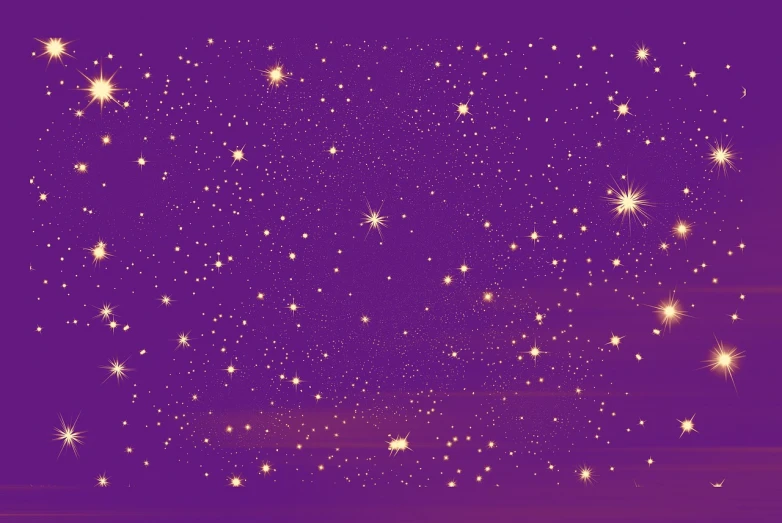 a purple sky filled with lots of stars, an illustration of, purple and gold color scheme, illustration, glittering, full res