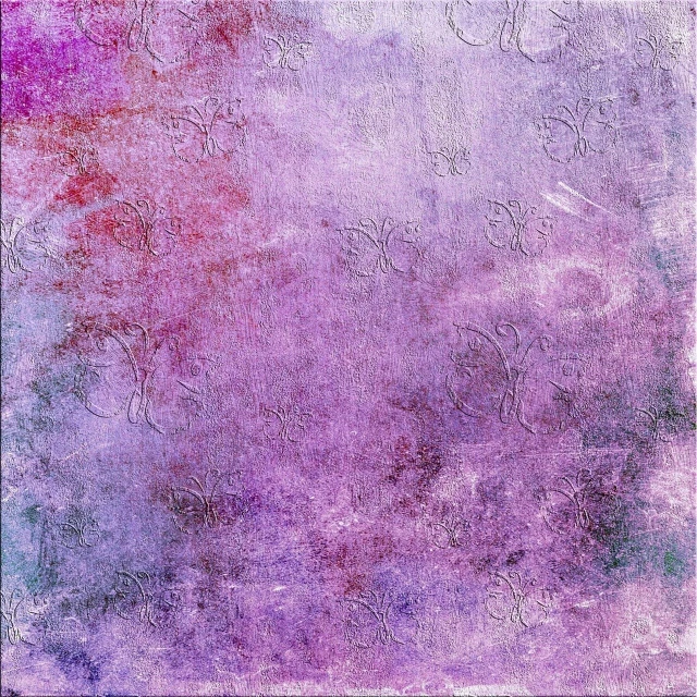 a close up of a painting of a pink and purple background, a pastel, inspired by Gentile Bellini, trending on pixabay, baroque, engraved texture, detailed color scan”, grain”, patchy flowers
