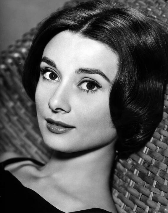 a black and white photo of a woman, a portrait, by Yousuf Karsh, flickr, young audrey hepburn, square, lily collins, close-up portrait film still