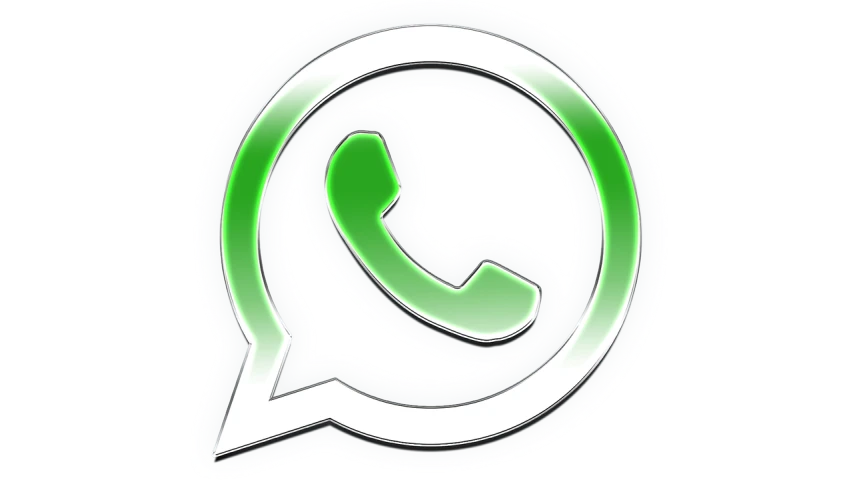 a green and white whatsapp logo, a digital rendering, by Willian Murai, deviantart, hurufiyya, digital art!!, colors white!!, with backlight, kiss