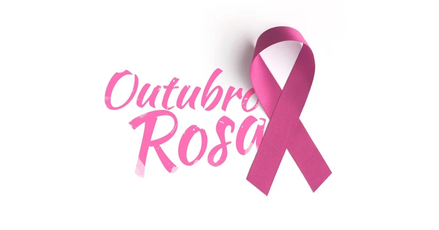 a pink ribbon with the words outubro rose on it, rasquache, istockphoto, 8 k -, pedro correa, 🕹️ 😎 🚬