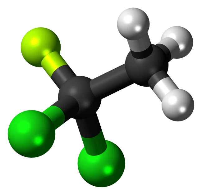a model of a green and black substance, a raytraced image, flickr, detailed chemical diagram, cherry, it\'s name is greeny, chartreuse and orange and cyan