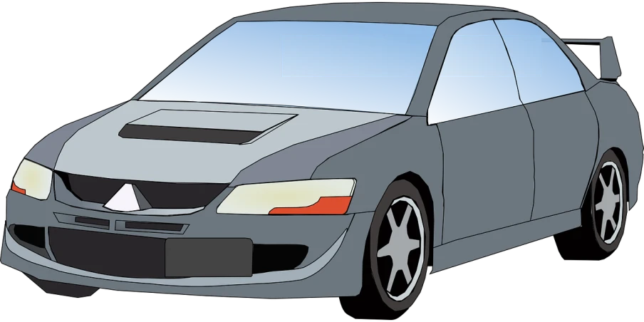a gray car on a black background, a cartoon, trending on pixabay, sōsaku hanga, honda nsx, 2003, medium detail, pillar
