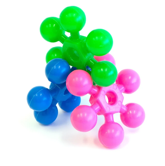 a bunch of balloons sitting on top of each other, by Rachel Reckitt, shutterstock, bauhaus, classic 3 d model of molecule, childrens toy, detailed product photo, underside