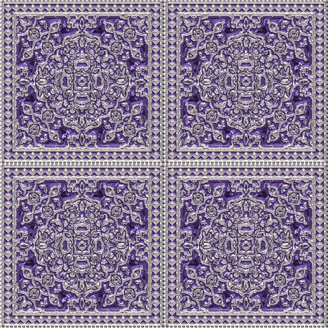 a purple and white tile pattern, a mosaic, arabesque, very detailed medieval, cad, 1 6 x 1 6, oriental carpets