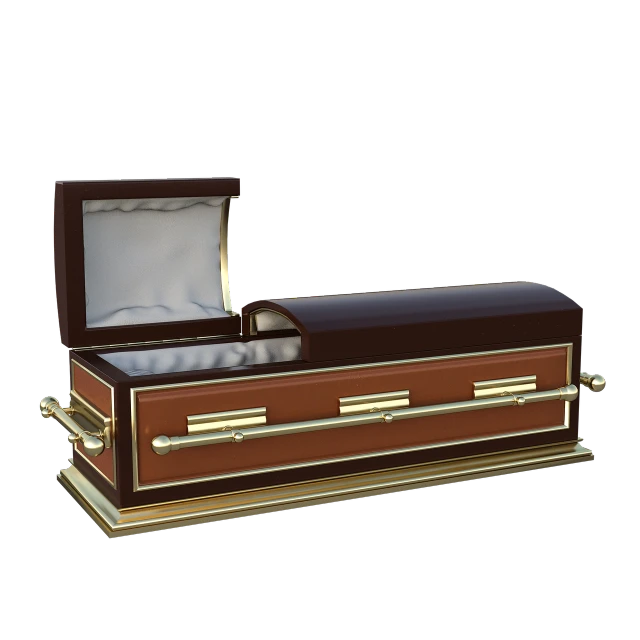 a wooden casket with a ring in it, a digital rendering, by George Barret, Jr., modern very sharp photo, full length shot, where being rest in peace, bronze skinned