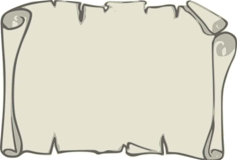 a scroll of paper on a white background, a cartoon, inspired by Masamitsu Ōta, pixabay, conceptual art, dark beige grey background, wide frame, thick outline, pirates