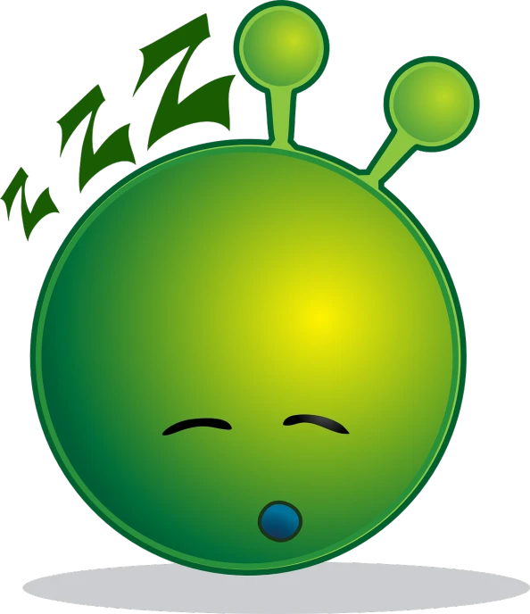a green alien sleeping with its eyes closed, pixabay, protons, cute coronavirus creatures!, clipart, orb