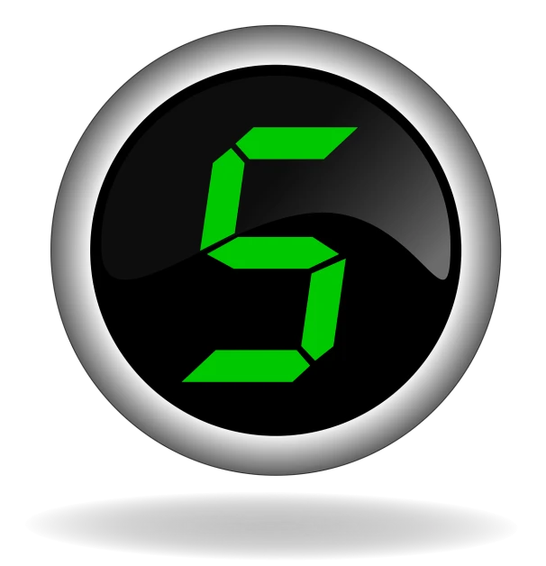 a green digital clock on a black background, deviantart, letter s, 5 colors, some spherical, unrea 5