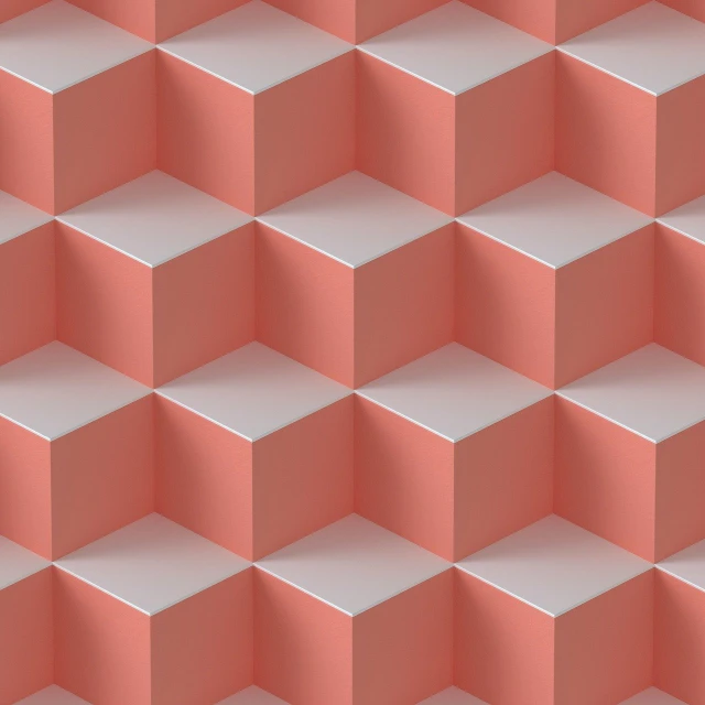 a bunch of pink cubes sitting on top of each other, a 3D render, inspired by Fernando Gerassi, optical illusion, vertical wallpaper, coral, symmetry illustration, 3 d close - up