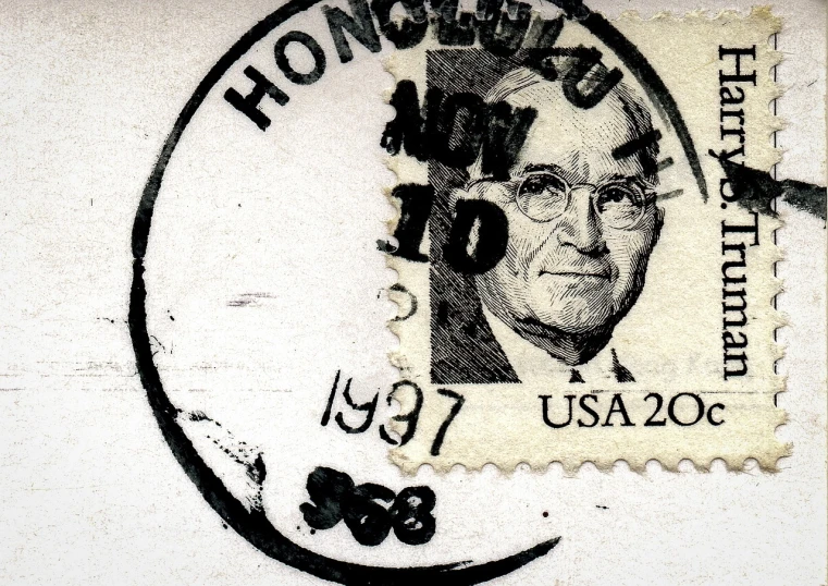 a stamp with a picture of a man on it, inspired by Carl Hoppe, usa-sep 20, on flickr in 2007, hawaii, hong lei
