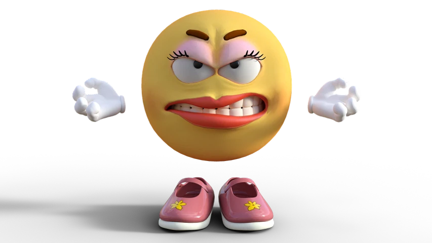 an emo emo emo emo emo emo emo emo emo emo emo emo emo em, a 3D render, inspired by Ron English, tumblr, pink shoes, highly detailed winking face, angry 8 k, style of emoji