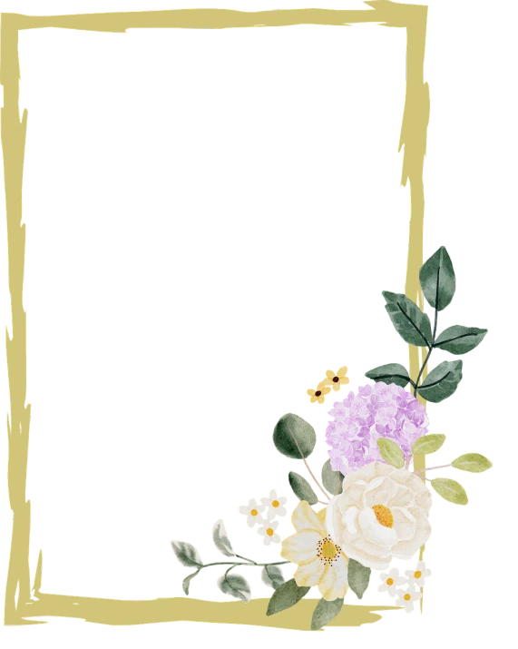 a frame with flowers and leaves on a black background, inspired by Katsukawa Shunchō, golden linings, background image, 🌸 🌼 💮, profile picture
