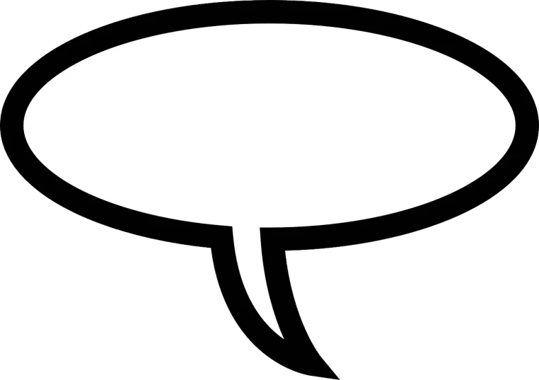 a white speech bubble on a black background, a cartoon, trending on pixabay, medium closeup, black backround. inkscape, comics, calmly conversing 8k