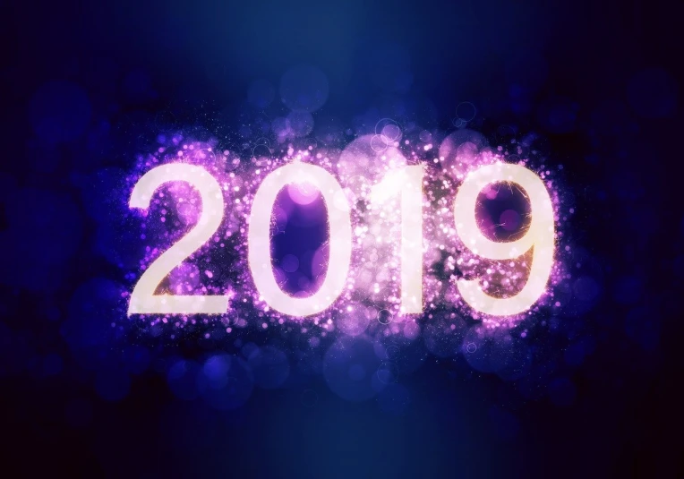 the new year is coming up and it's time to start, by Anna Haifisch, purple sparkles, patented in 2039, 2 0 1 9, brett goldstein
