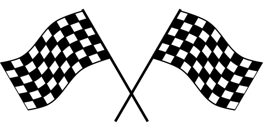 a black and white checkered flag waving in the wind, vector art, by Andrei Kolkoutine, hd phone wallpaper, left right symmetry, 2d minimalism, facing front