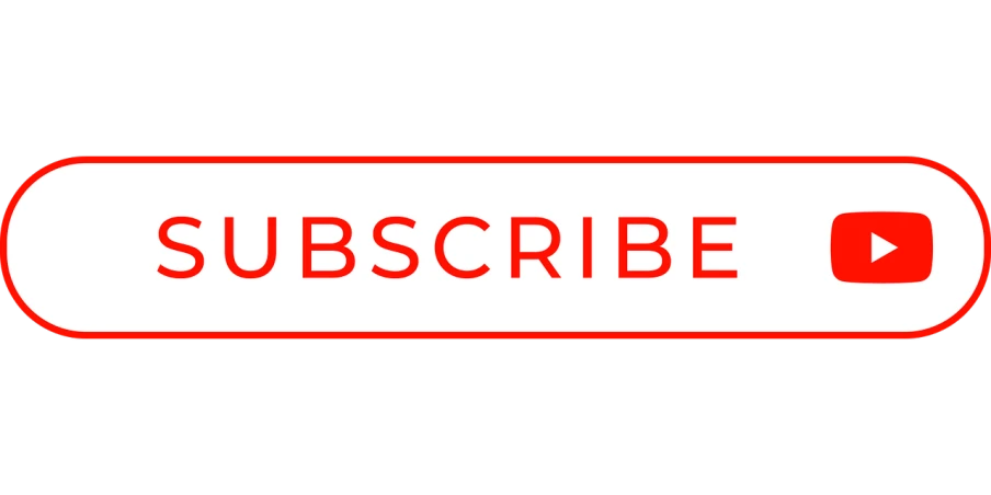 a red and white subscribe button on a black background, a picture, \'obey\', skincare, music video, submarine