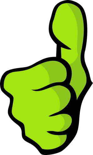 a hand giving a thumbs up sign, by Ludovit Fulla, deviantart, green skinned, the, cartoon, rating: general