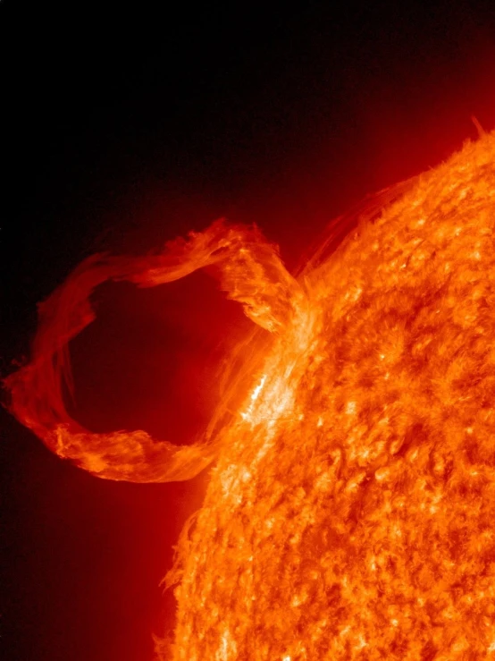 a close up of an object in front of a sun, stellar formation, vermilion, profile picture, heavy atmosphere