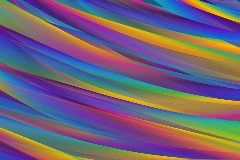 a close up view of a multicolored background, a digital painting, inspired by Morris Louis Bernstein, abstract art, smooth vector lines, diaphanous iridescent silks, dithered gradients, shining rainbow feathers