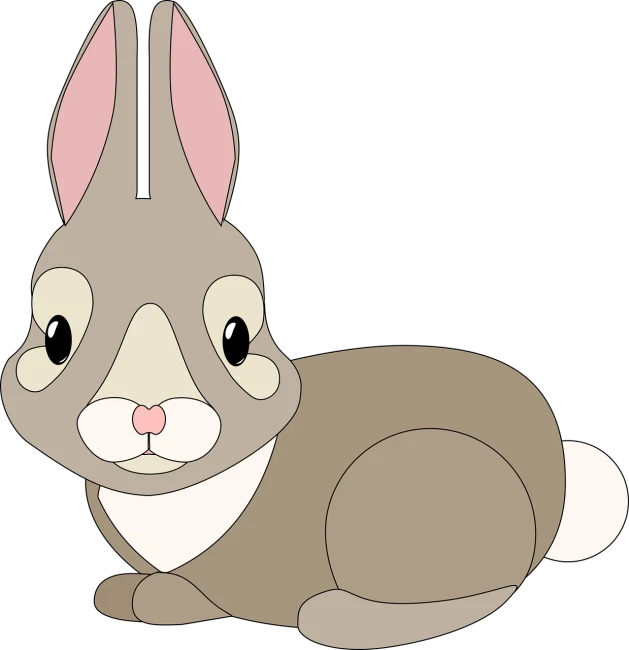 a cartoon rabbit laying down on a black background, inspired by Beatrix Potter, vectorized, fully posable, family photo, flash photo