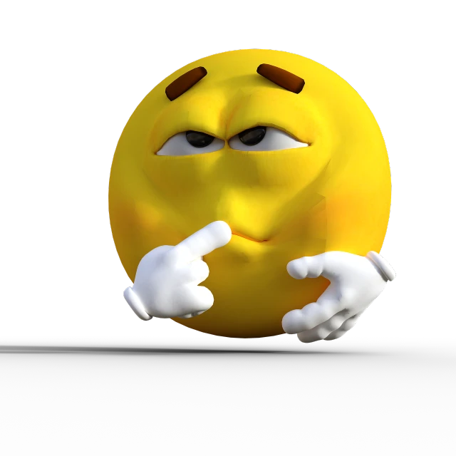 a yellow emo emo emo emo emo emo emo emo emo emo emo emo emo, a 3D render, inspired by Heinz Anger, pointing index finger, on black background, chilled out smirk on face, pudgy