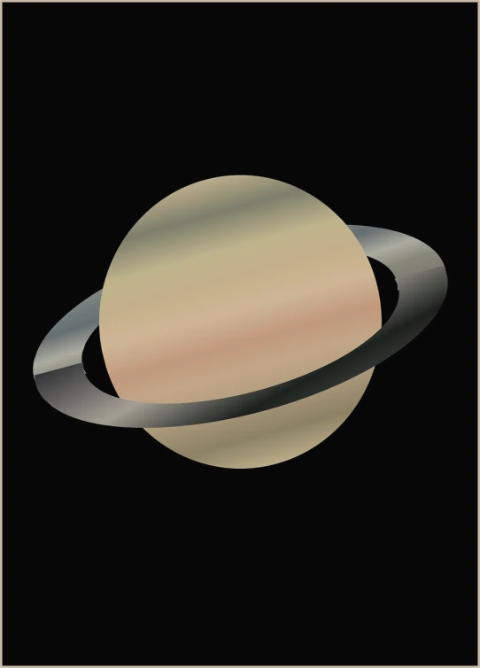 a picture of a planet with a ring around it, by Taiyō Matsumoto, vector images, vintage color, saturn, shell