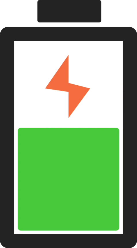 a battery with an arrow pointing up, a screenshot, inspired by Frederick Hammersley, suprematism, bright green dark orange, animation, tarot card, flash animation