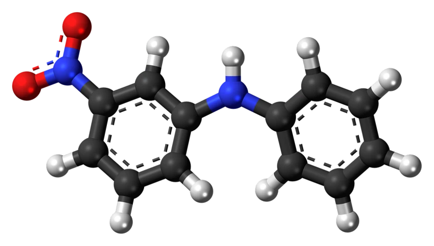 a couple of molecules sitting next to each other, a raytraced image, by Thyrza Anne Leyshon, synthetism, black and blue color scheme, highyl detailed, inafune design, family photo