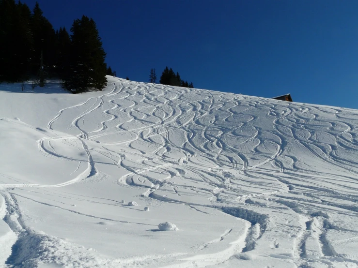 a person riding skis down a snow covered slope, by Magdalene Bärens, flickr, op art, carving, dolomites, swirls, 3 meters