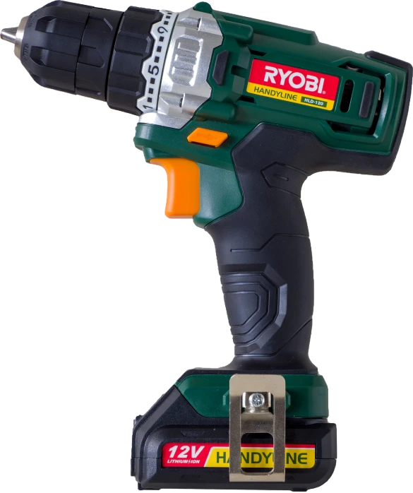 a cordless drill with a battery attached to it, inspired by Ryūsei Kishida, high res photo, deep green, royo, 1 1 1 1