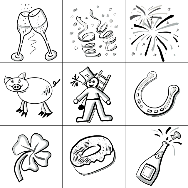 a series of black and white photos of chinese characters, generative art, diffuse lightpainting, stick figures, hawaii, bouquet