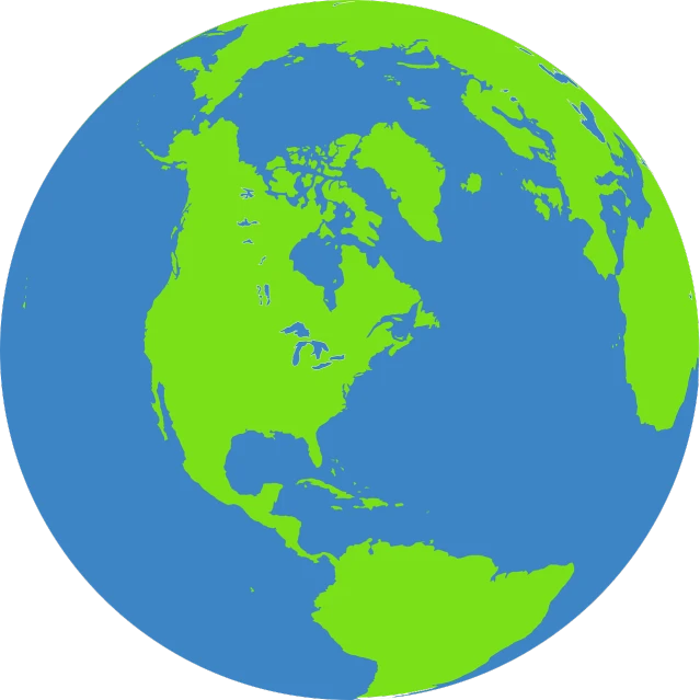 a green and blue globe on a black background, an illustration of, full figured mother earth, no outline, image, america