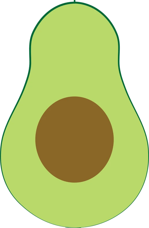 an avocado cut in half on a black background, an album cover, inspired by Masamitsu Ōta, sōsaku hanga, flat 2 d vector art, neck zoomed in, muppet, minimalist wallpaper