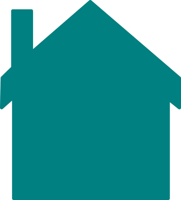 a green house with a chimney, a screenshot, pixabay, sōsaku hanga, dark teal, minimalist logo without text, ( ( dark green, colorful house