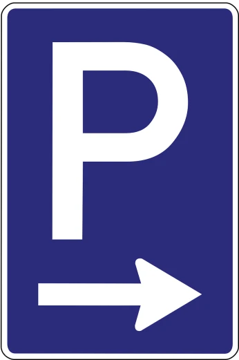 a blue parking sign with an arrow pointing to the left, by Walenty Wańkowicz, purism, created in adobe illustrator, 1128x191 resolution, in white lettering, stock art
