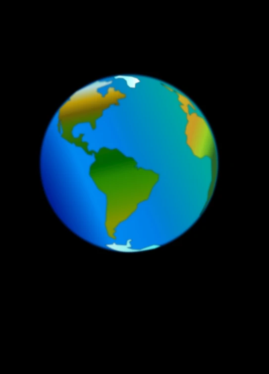 a picture of the earth on a black background, an illustration of, yoworld, round, the background is blurred, illustration