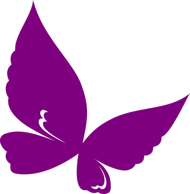 a purple butterfly on a black background, by Itō Seiu, pixabay, created in adobe illustrator, bottom view, dove, ( side ) profile