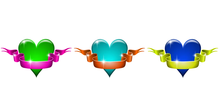 a group of colorful vases sitting on top of each other, vector art, deviantart, neon heart reactor, wide ribbons, orange and teal color, beautiful composition 3 - d 4 k