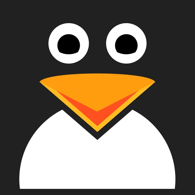 a close up of a penguin's face on a black background, vector art, reddit, icon for an ai app, complete body view, negao, 2000s photo