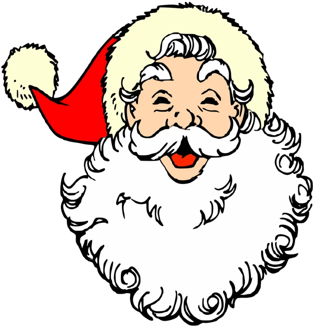 a smiling santa claus claus claus claus claus claus claus claus claus claus claus claus claus claus claus, outlined!!!, father time, photo of head, black