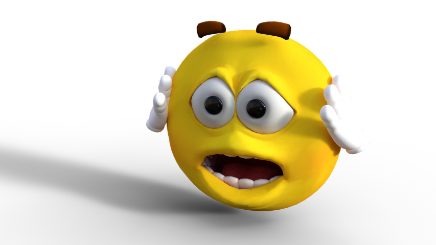 a yellow emo emo emo emo emo emo emo emo emo emo emo emo emo, a digital rendering, inspired by Heinz Anger, happening, smooth 3d cg render, screaming in agony, on black background, cute face big eyes and smiley